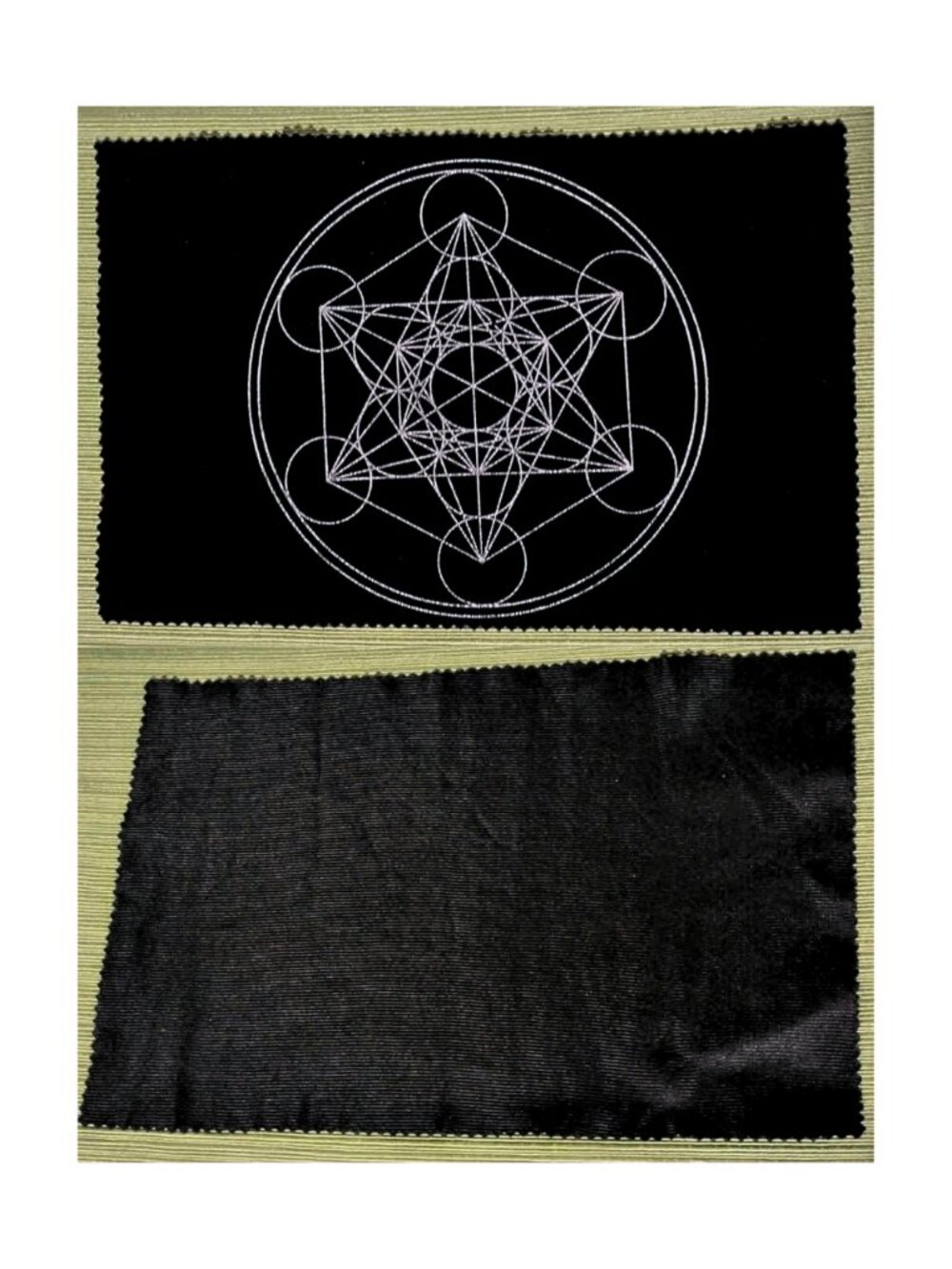 Velvet Metatron's Cube Sacred Geometry Altar Cloth Occult Pagan Witchy Decor